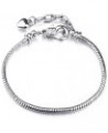 Charm Bead Bracelet Women Original Rose Gold Charm Heart Bracelet Bracelet Snake Chain DIY Jewelry 17CM 3 silver $3.03 Bracelets